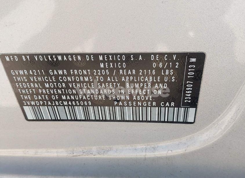 Photo 9 of 2012 Volkswagen Jetta 2.5L SE (VIN 3VWDP7AJ8CM465069)