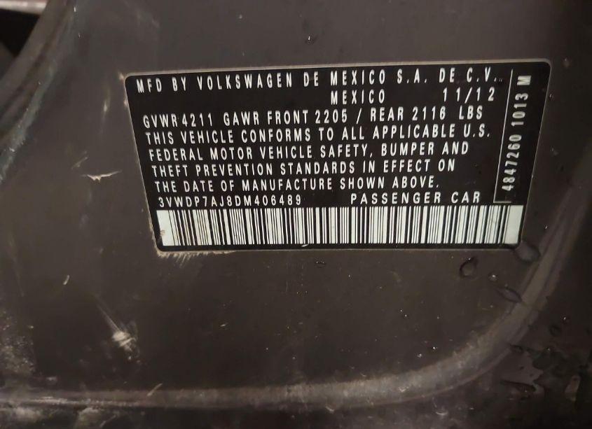 Photo 9 of 2013 Volkswagen Jetta 2.5L SE (VIN 3VWDP7AJ8DM406489)