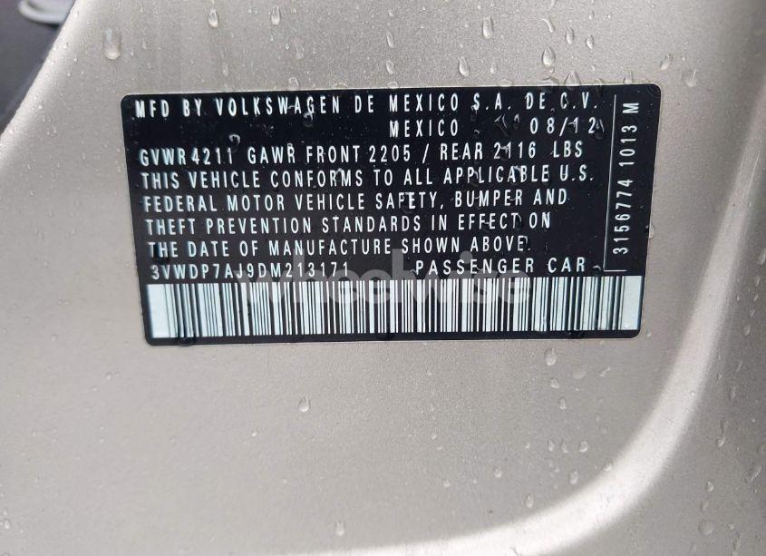 Photo 9 of 2013 Volkswagen Jetta 2.5L SE (VIN 3VWDP7AJ9DM213171)