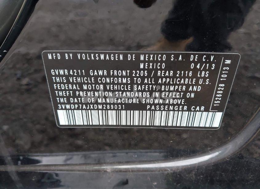 Photo 9 of 2013 Volkswagen Jetta 2.5L SE (VIN 3VWDP7AJXDM289031)