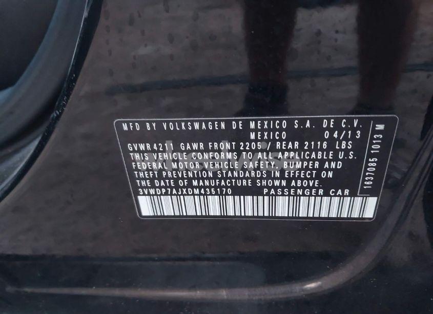 Photo 9 of 2013 Volkswagen Jetta 2.5L SE (VIN 3VWDP7AJXDM435170)