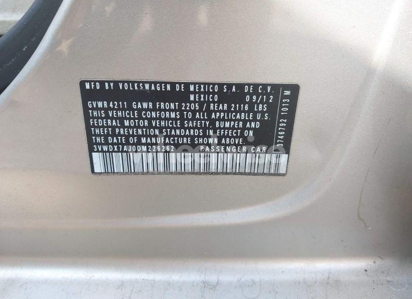 Photo 9 of 2013 Volkswagen Jetta 2.5L SE (VIN 3VWDX7AJ0DM226262)