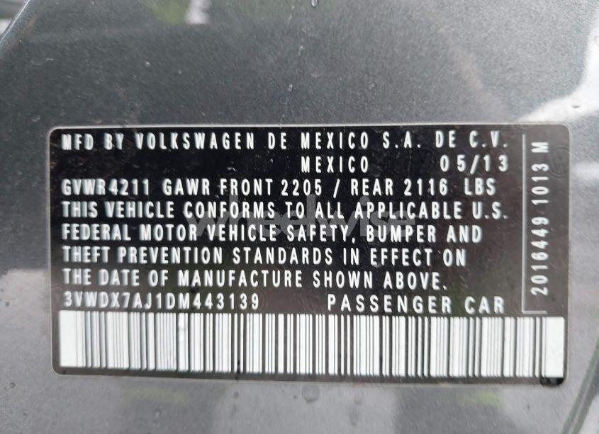 Photo 9 of 2013 Volkswagen Jetta 2.5L SE (VIN 3VWDX7AJ1DM443139)