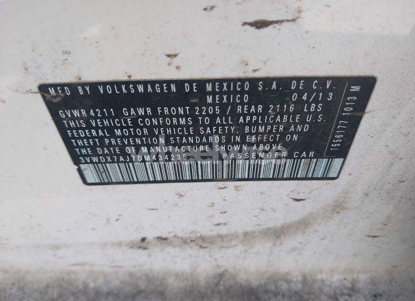 Photo 9 of 2013 Volkswagen Jetta 2.5L SE (VIN 3VWDX7AJ7DM434235)