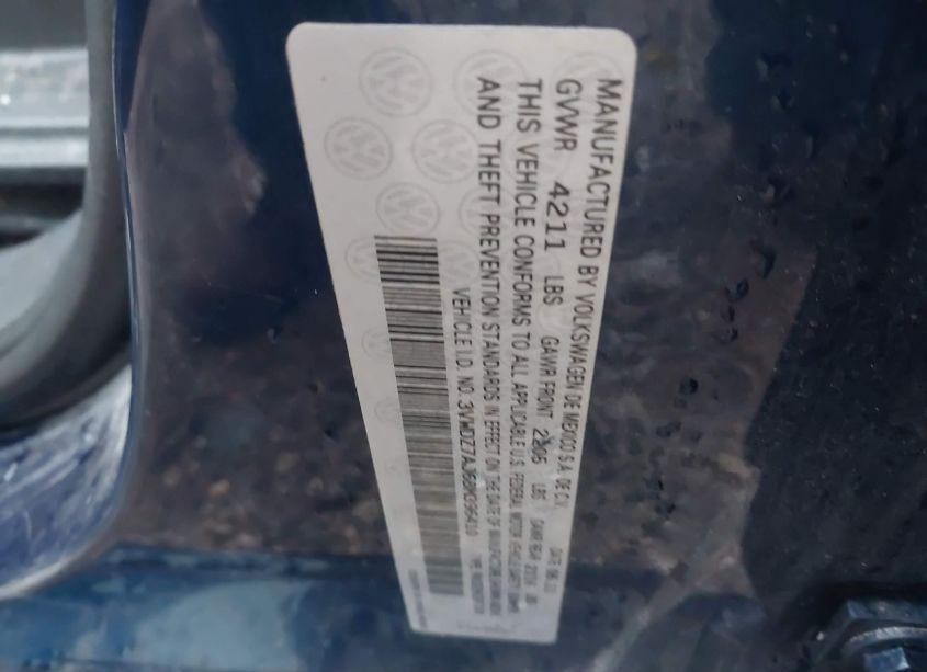 Photo 9 of 2011 Volkswagen Jetta 2.5L SE (VIN 3VWDZ7AJ6BM396410)