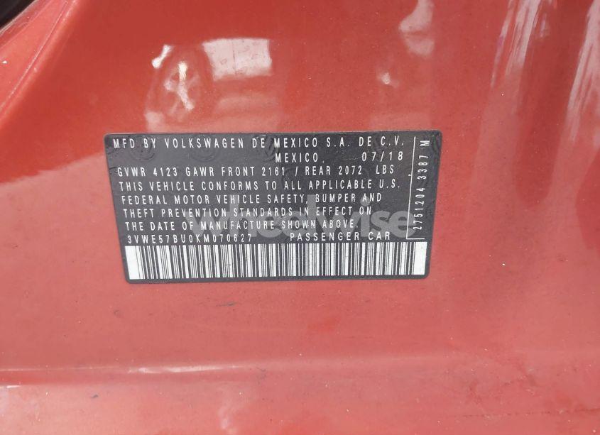 Photo 9 of 2019 Volkswagen Jetta 1.4T SEL (VIN 3VWE57BU0KM070627)