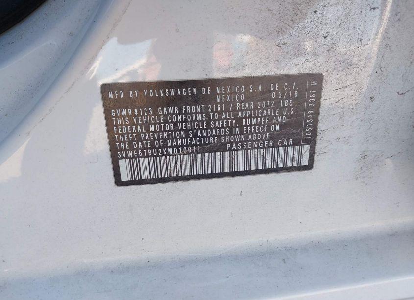 Photo 9 of 2019 Volkswagen Jetta SEL (VIN 3VWE57BU2KM010011)