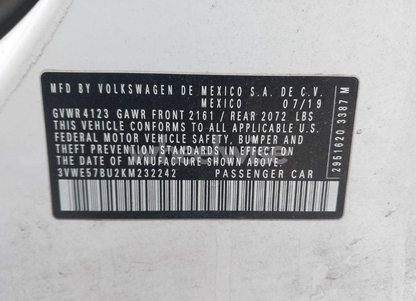 Photo 9 of 2019 Volkswagen Jetta 1.4T SEL (VIN 3VWE57BU2KM232242)