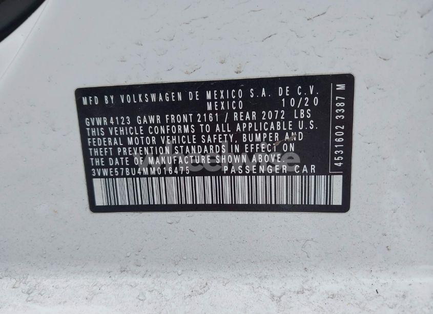 Photo 9 of 2021 Volkswagen Jetta 1.4T SEL (VIN 3VWE57BU4MM016475)