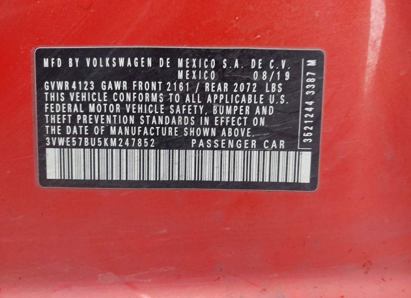 Photo 9 of 2019 Volkswagen Jetta 1.4T SEL (VIN 3VWE57BU5KM247852)