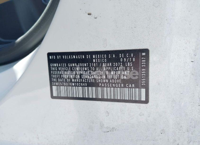 Photo 9 of 2019 Volkswagen Jetta 1.4T SEL (VIN 3VWE57BU7KM102649)