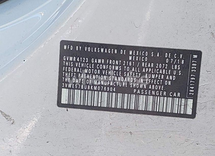 Photo 9 of 2019 Volkswagen Jetta 1.4T SEL (VIN 3VWE57BU8KM076904)