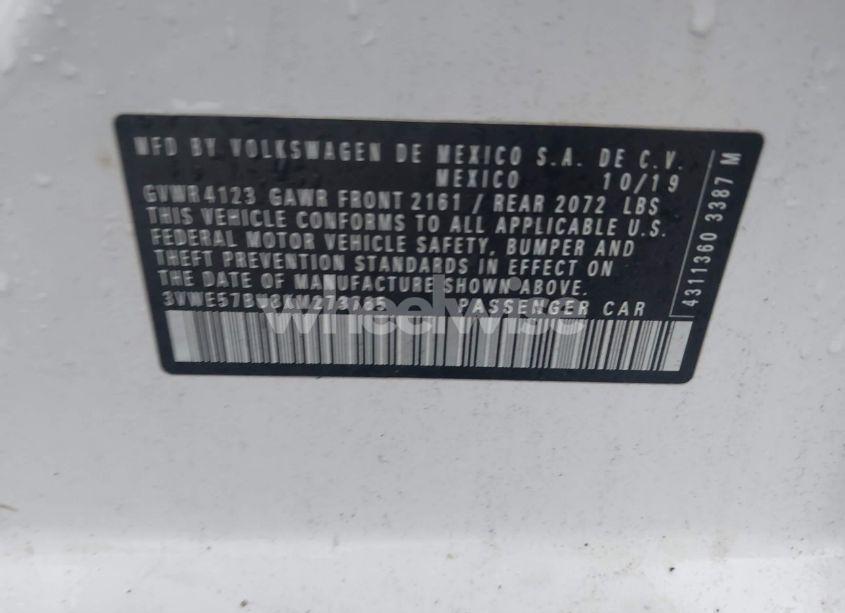 Photo 9 of 2019 Volkswagen Jetta SEL (VIN 3VWE57BU8KM273765)