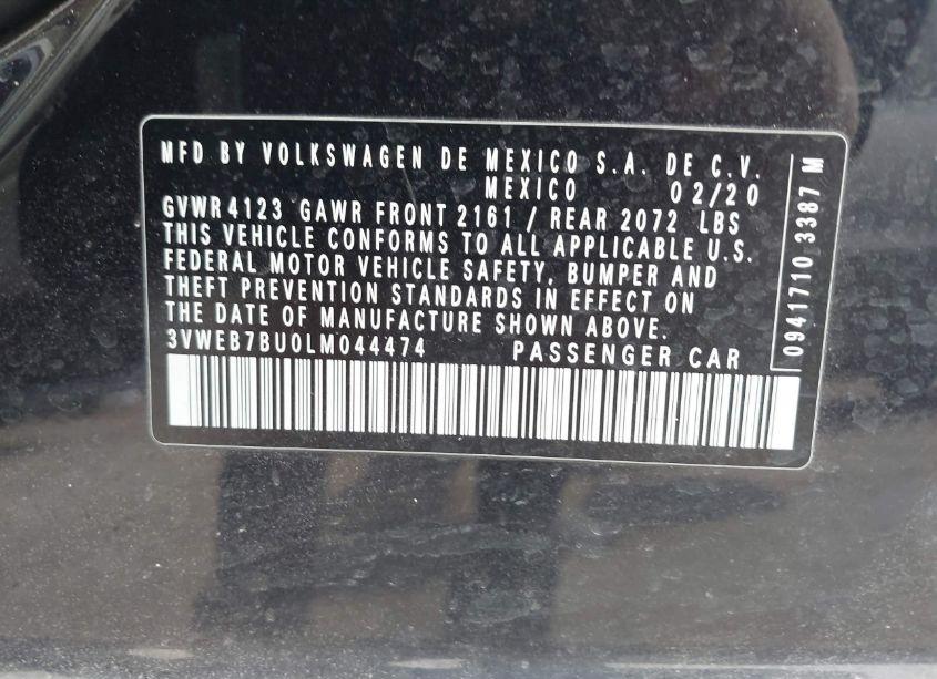 Photo 9 of 2020 Volkswagen Jetta 1.4T SEL (VIN 3VWEB7BU0LM044474)