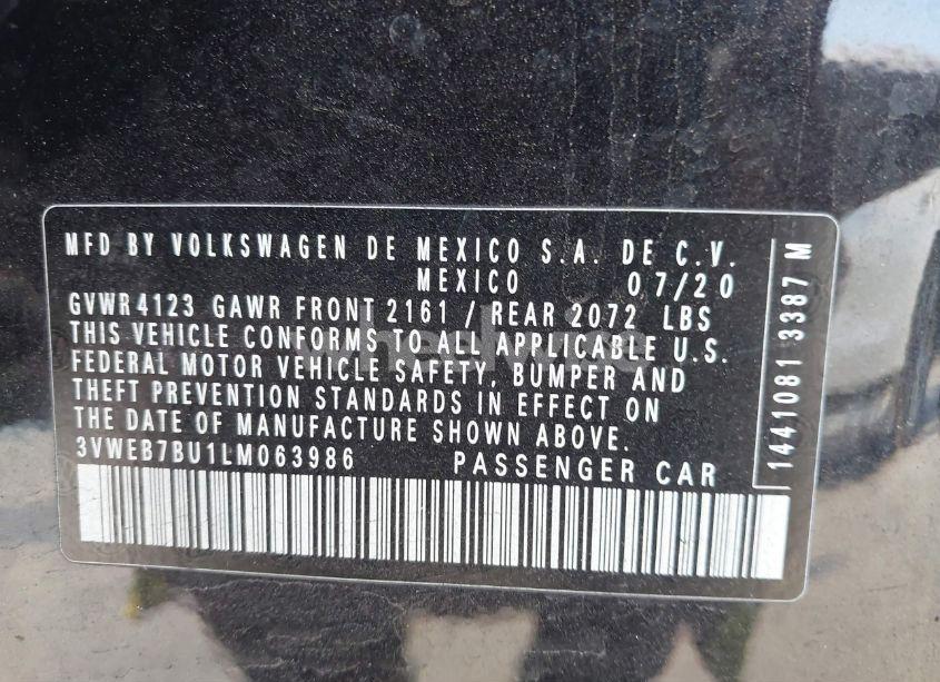 Photo 9 of 2020 Volkswagen Jetta 1.4T SEL (VIN 3VWEB7BU1LM063986)
