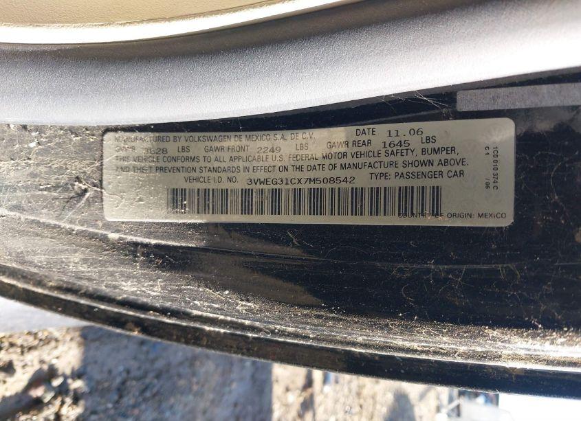 Photo 9 of 2007 Volkswagen New BEETLE 2.5 (VIN 3VWEG31CX7M508542)