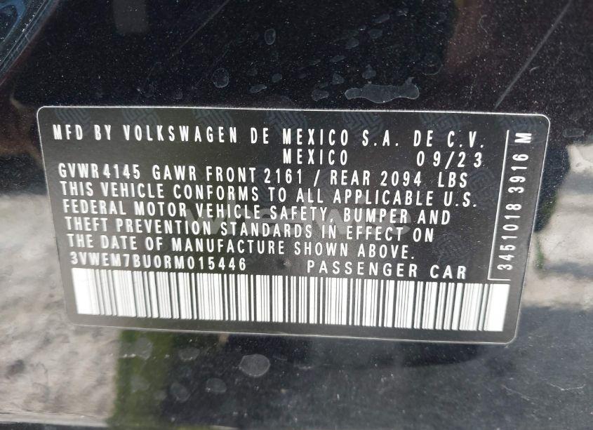 Photo 9 of 2024 Volkswagen Jetta 1.5T SE (VIN 3VWEM7BU0RM015446)