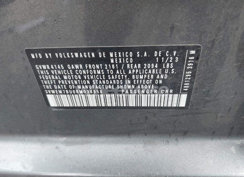 Photo 9 of 2024 Volkswagen Jetta 1.5T SE (VIN 3VWEM7BU0RM036958)