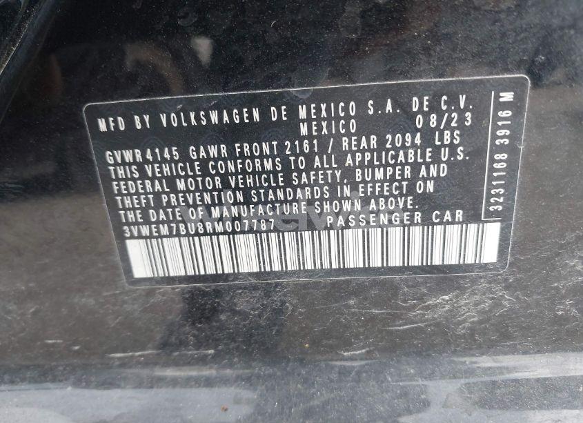 Photo 9 of 2024 Volkswagen Jetta 1.5T SE (VIN 3VWEM7BU8RM007787)