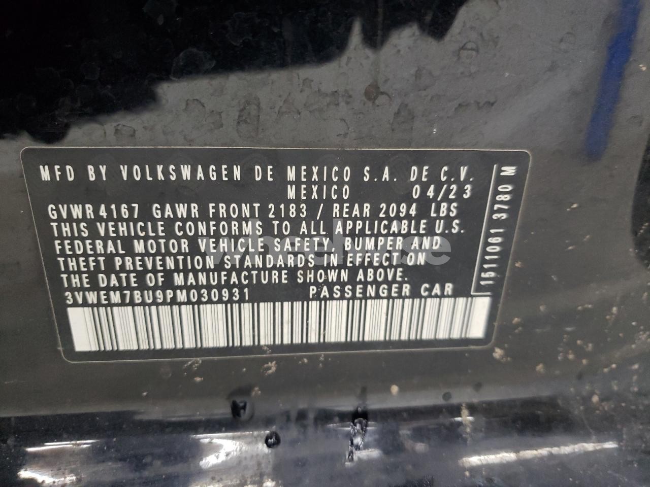 Photo 12 of 2023 VOLKSWAGEN JETTA SE (VIN 3VWEM7BU9PM030931)