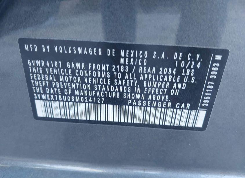 Photo 9 of 2025 Volkswagen Jetta 1.5T SE (VIN 3VWEX7BU0SM024127)