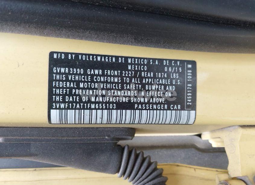 Photo 9 of 2015 Volkswagen Beetle 1.8T FLEET EDITION (VIN 3VWF17AT1FM655103)