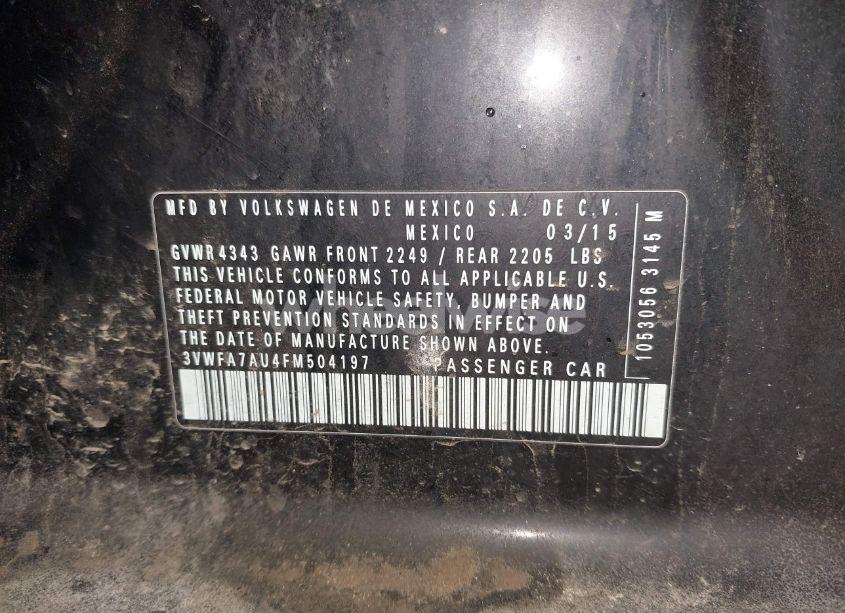 Photo 9 of 2015 Volkswagen Golf SPORTWAGEN TDI S 4-DOOR (VIN 3VWFA7AU4FM504197)