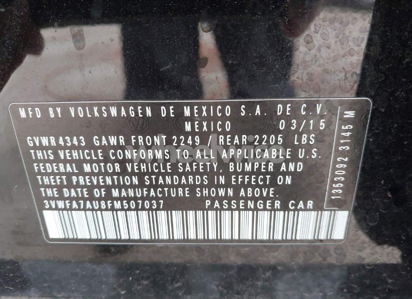 Photo 9 of 2015 Volkswagen Golf SPORTWAGEN TDI S 4-DOOR (VIN 3VWFA7AU8FM507037)