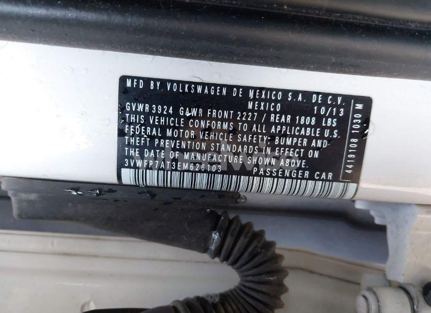 Photo 9 of 2014 Volkswagen Beetle 2.5L ENTRY (VIN 3VWFP7AT3EM626103)