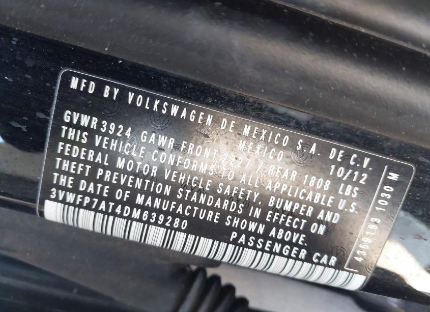 Photo 9 of 2013 Volkswagen Beetle 2.5L ENTRY (VIN 3VWFP7AT4DM639280)