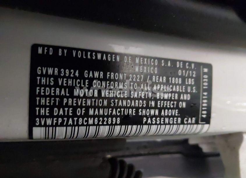 Photo 9 of 2012 Volkswagen Beetle ENTRY (VIN 3VWFP7AT8CM622898)