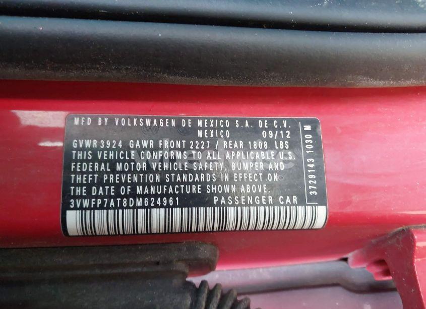 Photo 9 of 2013 Volkswagen Beetle 2.5L ENTRY (VIN 3VWFP7AT8DM624961)