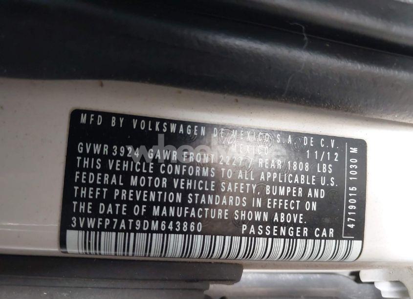 Photo 9 of 2013 Volkswagen Beetle 2.5L ENTRY (VIN 3VWFP7AT9DM643860)