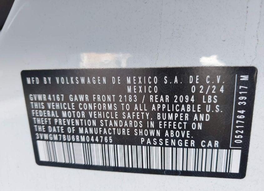 Photo 9 of 2024 Volkswagen Jetta 1.5T SEL (VIN 3VWGM7BU6RM044765)