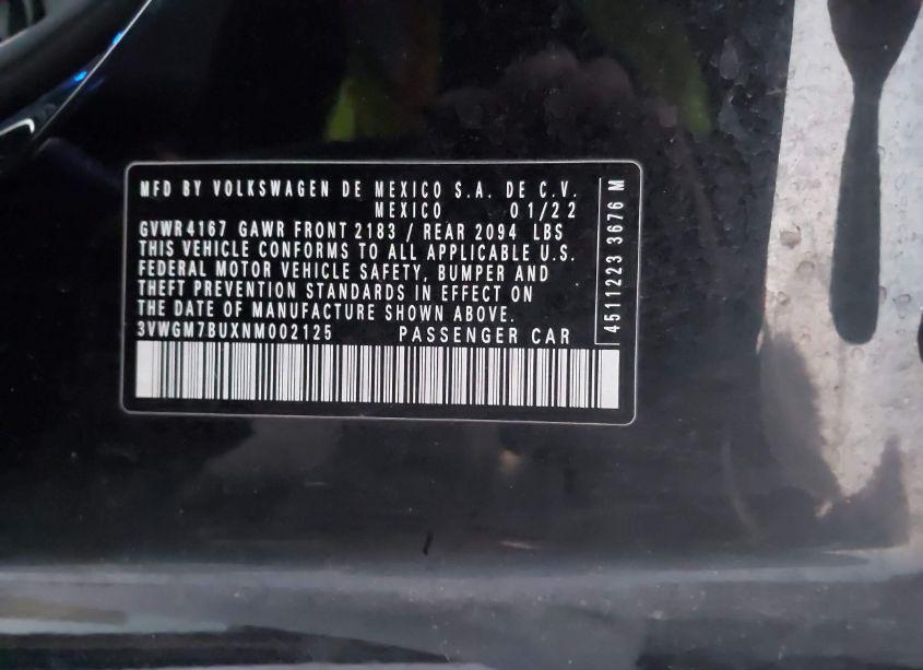 Photo 9 of 2022 Volkswagen Jetta 1.5T SEL (VIN 3VWGM7BUXNM002125)