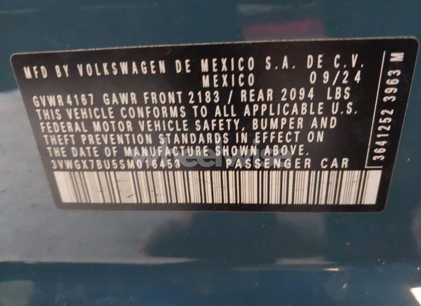 Photo 9 of 2025 Volkswagen Jetta 1.5T SEL (VIN 3VWGX7BU5SM016453)