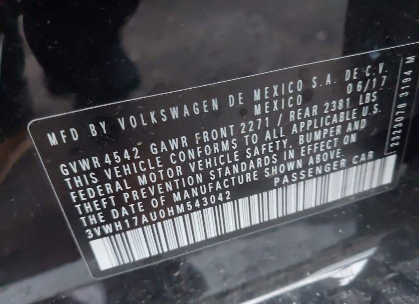 Photo 9 of 2017 Volkswagen Golf ALLTRACK TSI S/TSI SE/TSI SEL (VIN 3VWH17AU0HM543042)