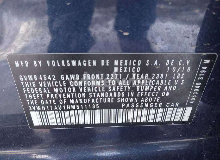 Photo 9 of 2017 Volkswagen Golf ALLTRACK TSI S/TSI SE/TSI SEL (VIN 3VWH17AU1HM511135)