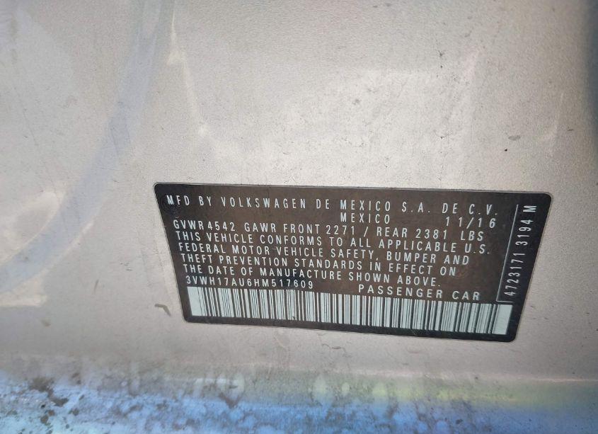 Photo 9 of 2017 Volkswagen Golf ALLTRACK TSI S/TSI SE/TSI SEL (VIN 3VWH17AU6HM517609)