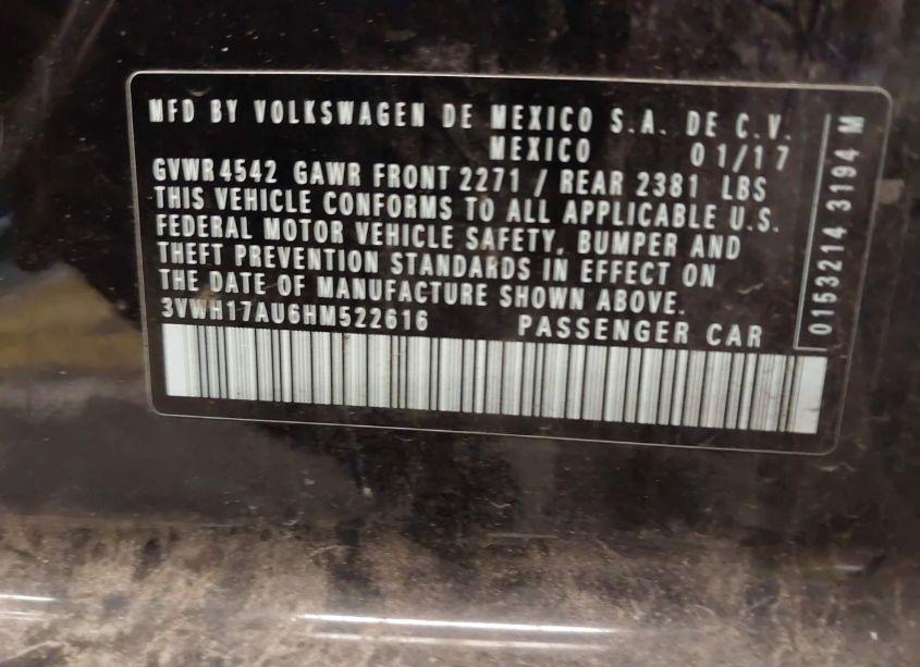 Photo 9 of 2017 Volkswagen Golf ALLTRACK TSI S/TSI SE/TSI SEL (VIN 3VWH17AU6HM522616)