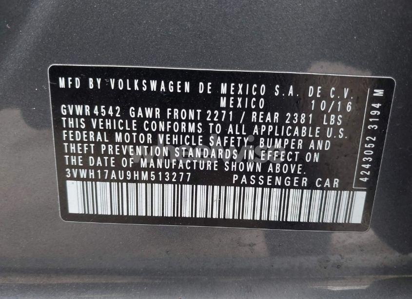 Photo 9 of 2017 Volkswagen Golf ALLTRACK TSI S/TSI SE/TSI SEL (VIN 3VWH17AU9HM513277)