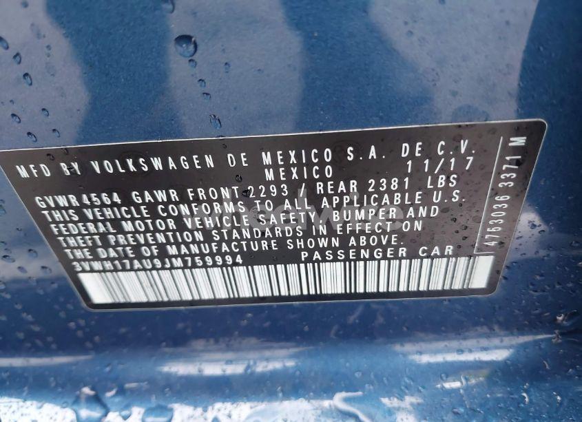 Photo 9 of 2018 Volkswagen Golf ALLTRACK TSI S/TSI SE/TSI SEL (VIN 3VWH17AU9JM759994)