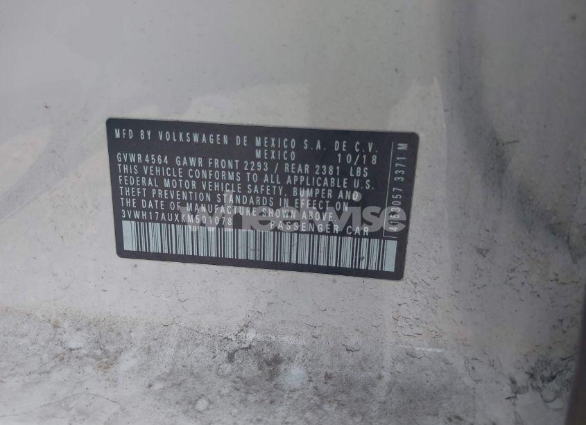 Photo 9 of 2019 Volkswagen Golf ALLTRACK TSI S/TSI SE/TSI SEL (VIN 3VWH17AUXKM501078)