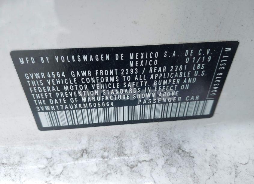 Photo 9 of 2019 Volkswagen Golf ALLTRACK TSI S/TSI SE/TSI SEL (VIN 3VWH17AUXKM505664)