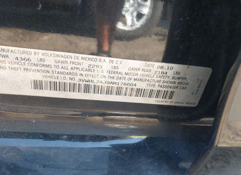 Photo 9 of 2010 Volkswagen Jetta TDI CUP EDITION (VIN 3VWHL7AJ0AM176004)