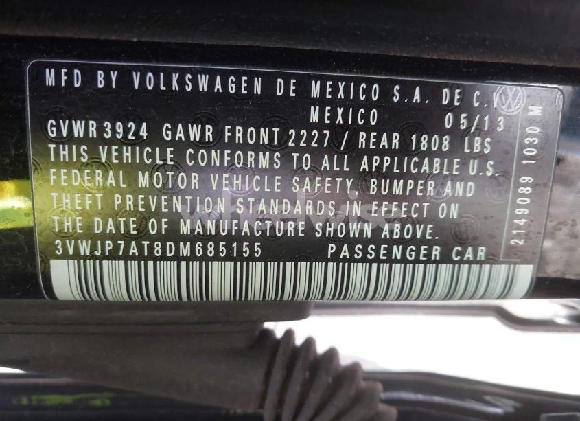 Photo 9 of 2013 Volkswagen Beetle 2.5L (VIN 3VWJP7AT8DM685155)