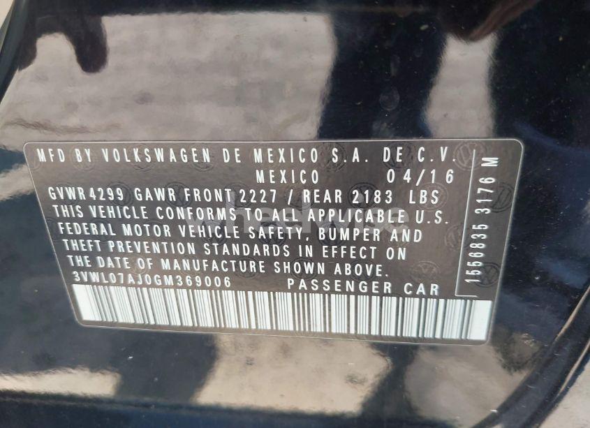 Photo 9 of 2016 Volkswagen Jetta 1.8T SEL (VIN 3VWL07AJ0GM369006)