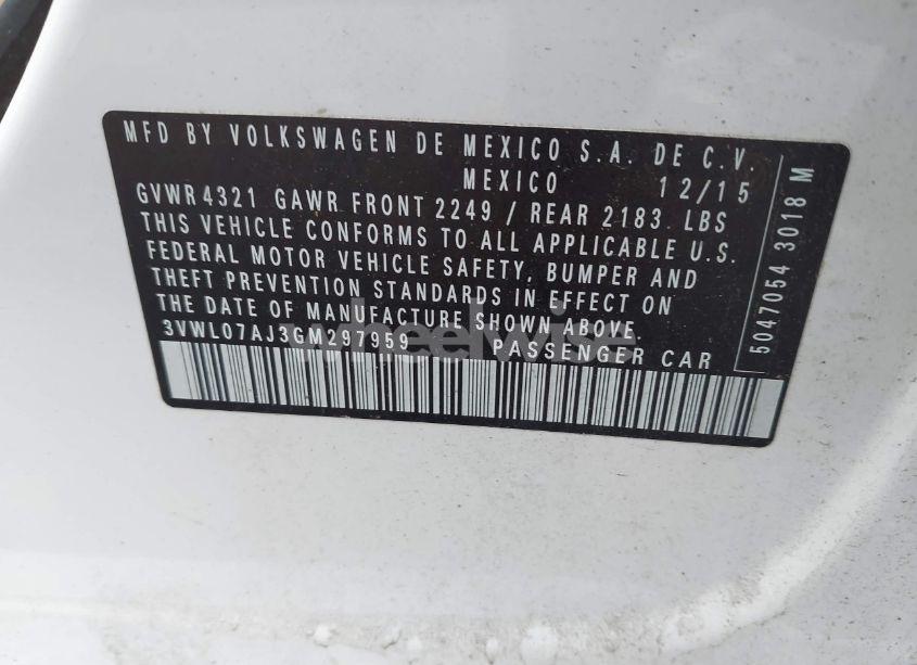 Photo 9 of 2016 Volkswagen Jetta 1.8T SEL (VIN 3VWL07AJ3GM297959)