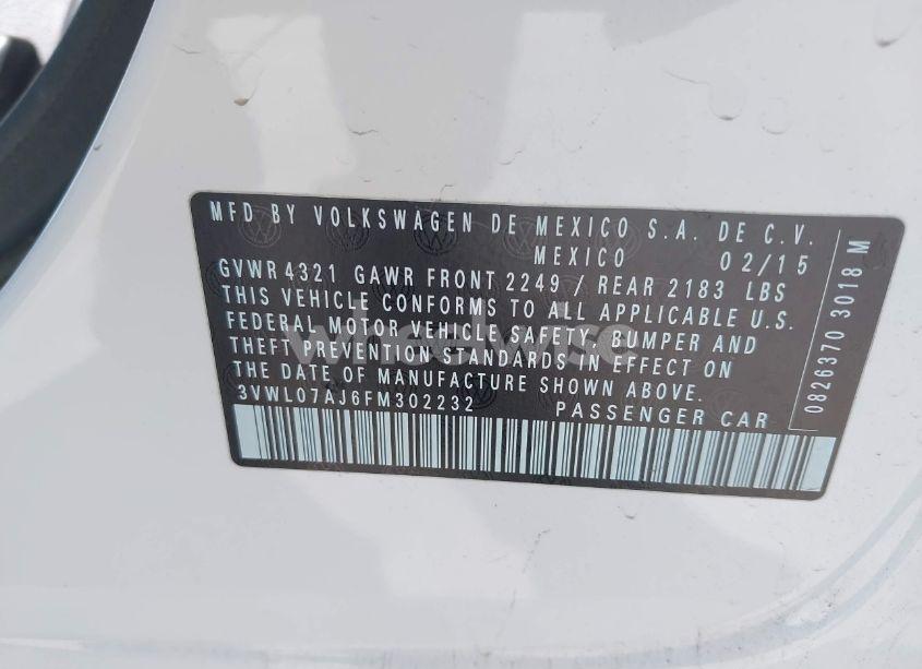 Photo 9 of 2015 Volkswagen Jetta 1.8T SEL (VIN 3VWL07AJ6FM302232)