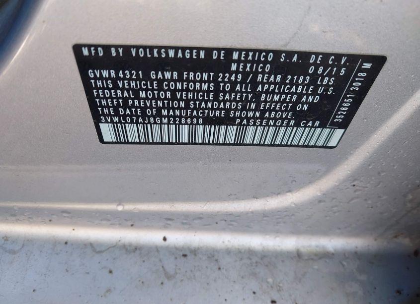 Photo 9 of 2016 Volkswagen Jetta 1.8T SEL (VIN 3VWL07AJ8GM228698)